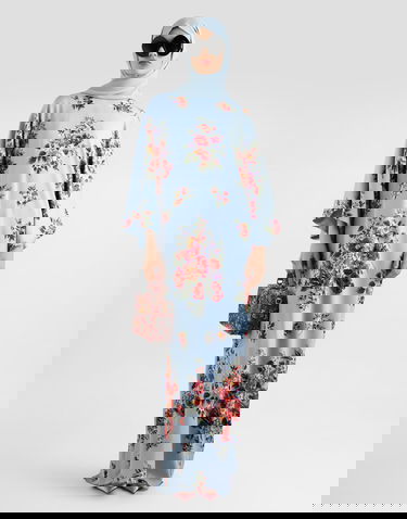 Pокля Dolce & Gabbana Dolce & Gabbana Flower Bouquet-print Long Charmeuse Dress Collection Многоцветен | F610QTFSA8PHC5ZO, 1