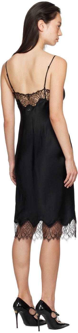 Pокля Coperni Coperni Lace Slip Midi Dress Черно | COPR99F3008, 2