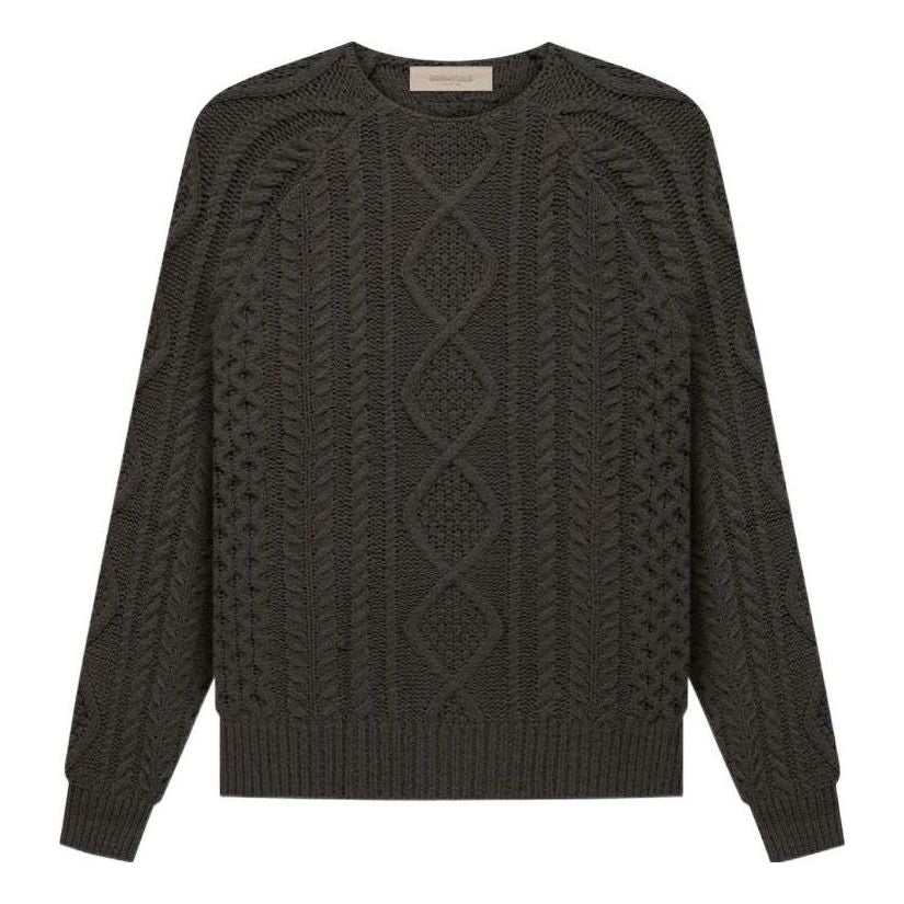 Пуловер Fear of God Essentials Cable Knit Sweater Зелено | FOG-FW22-177, 0
