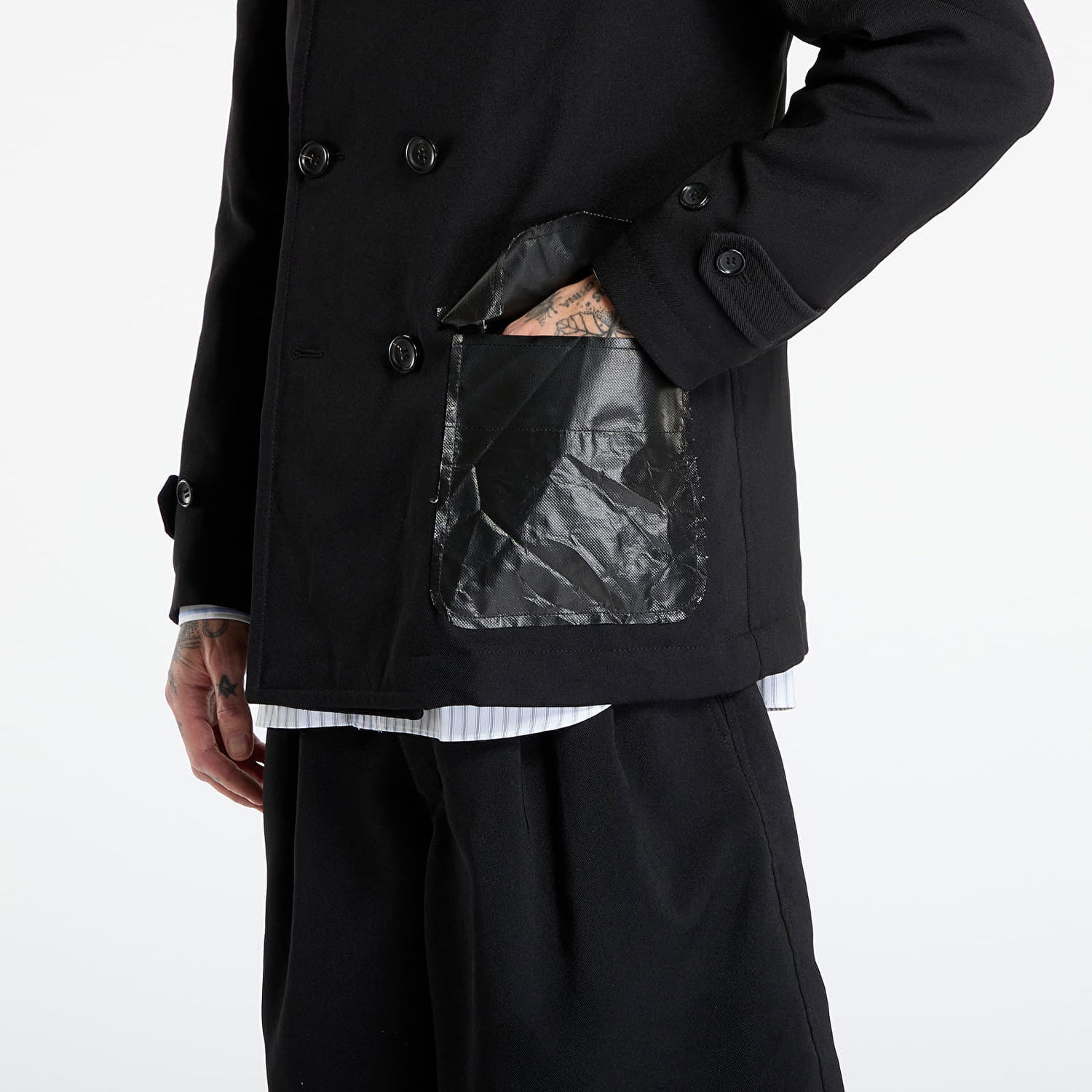 Палта Comme des Garçons Comme des Garçons SHIRT Double Breasted Coat Черно | FP-C501-W25 Black, 1