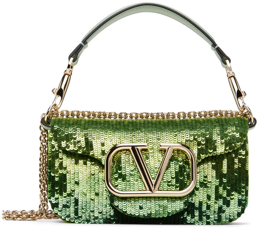 Чанта през рамо Valentino Garavani Green Small Locò Зелено | 3W2B0K53GVF, 0