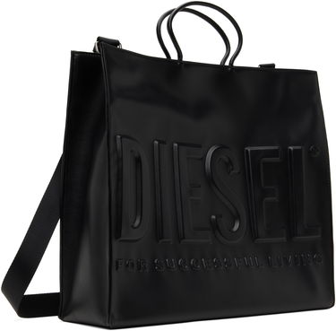 Голяма пазарска чанта Diesel 3D Logo Tote Bag Черно | X09931 P5184, 1