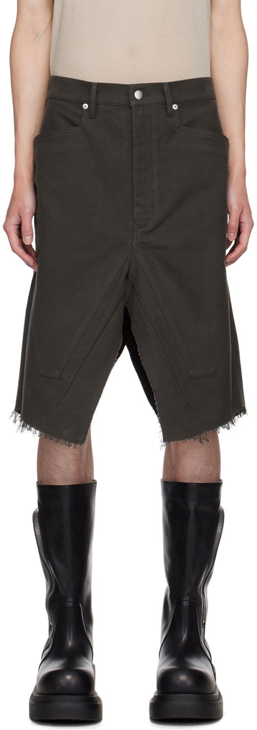 Пола Rick Owens Porterville Slivered Skirt Сиво | RU02D6345 TB, 0