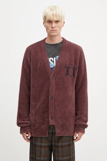 Пуловер Aries Oversized Chenille Knit Cardigan Кафяво | AR2002402, 0