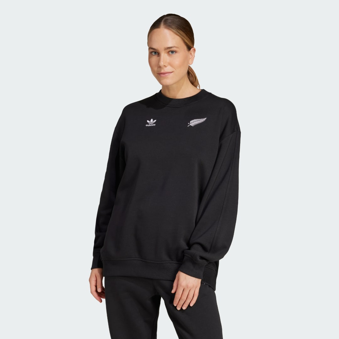 Суитчър adidas Performance All Blacks Essentials Long Sleeve Sweatshirt Черно | JD4072, 0