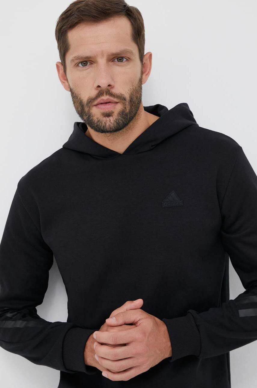 Суитчър adidas Performance Future Icons 3-Stripes Hoodie Черно | IC6740, 0