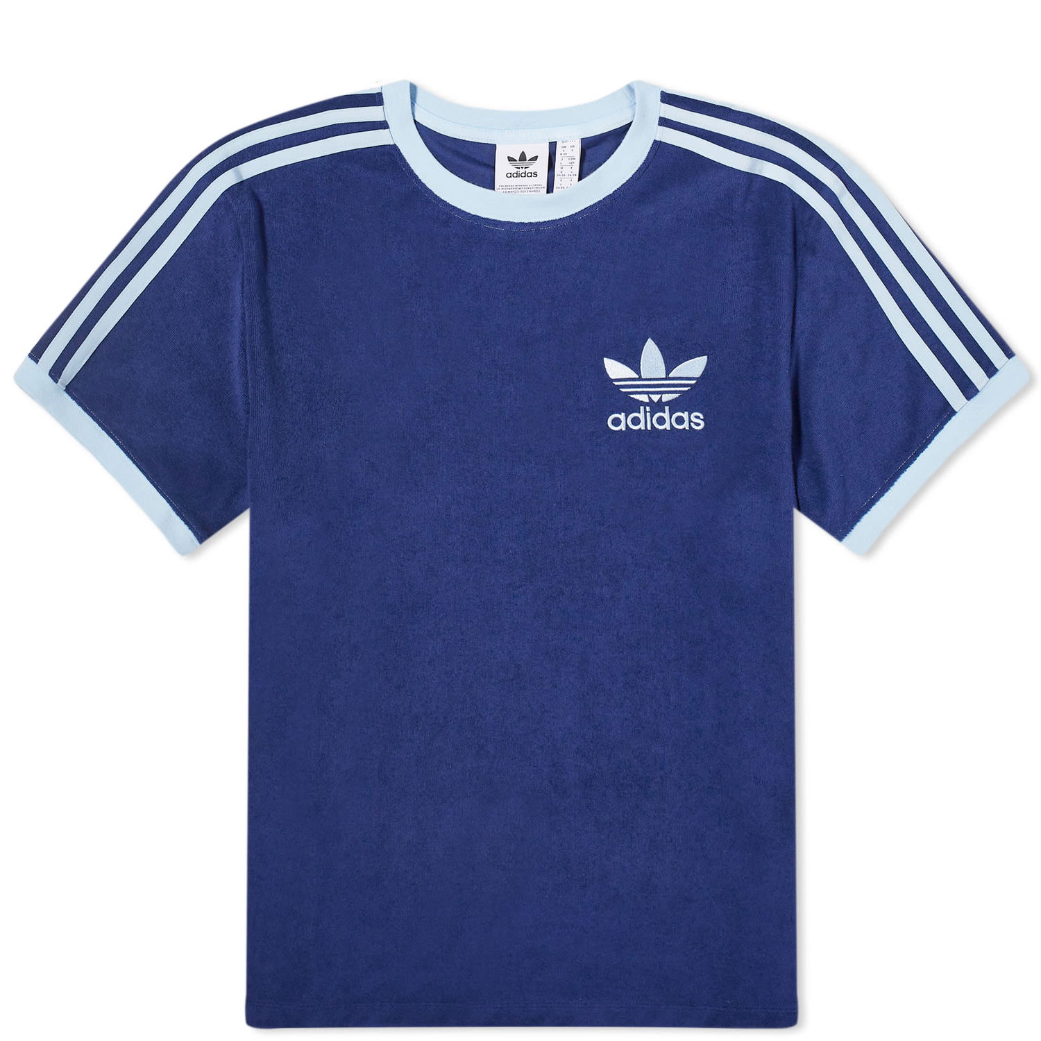 Тениска adidas Originals Terry 3 Stripe T-shirt Тъмно синьо | IR7465, 0