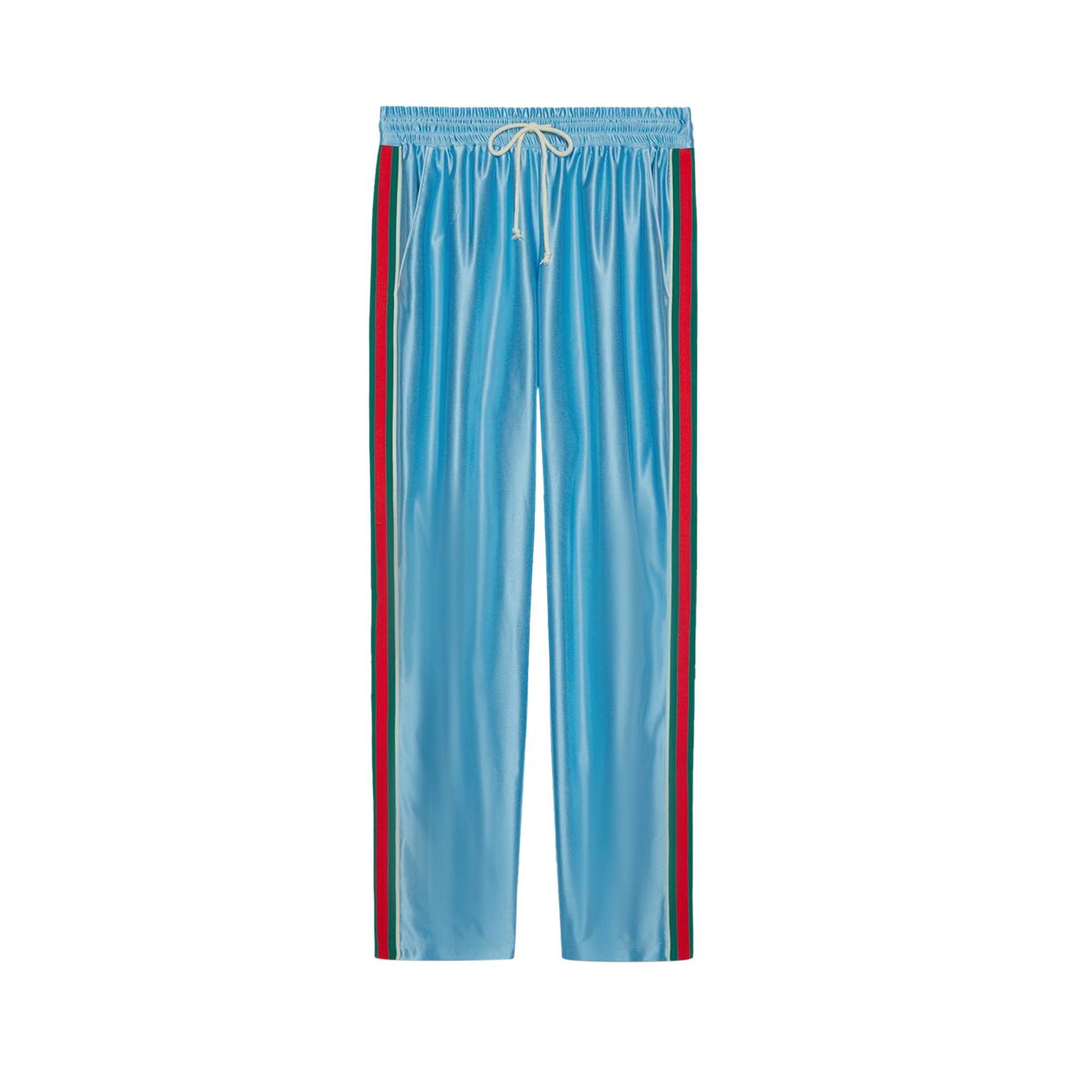 Панталони Gucci Shiny Jersey Jogging Pant Синьо | 654748 XJDE6 4670, 1