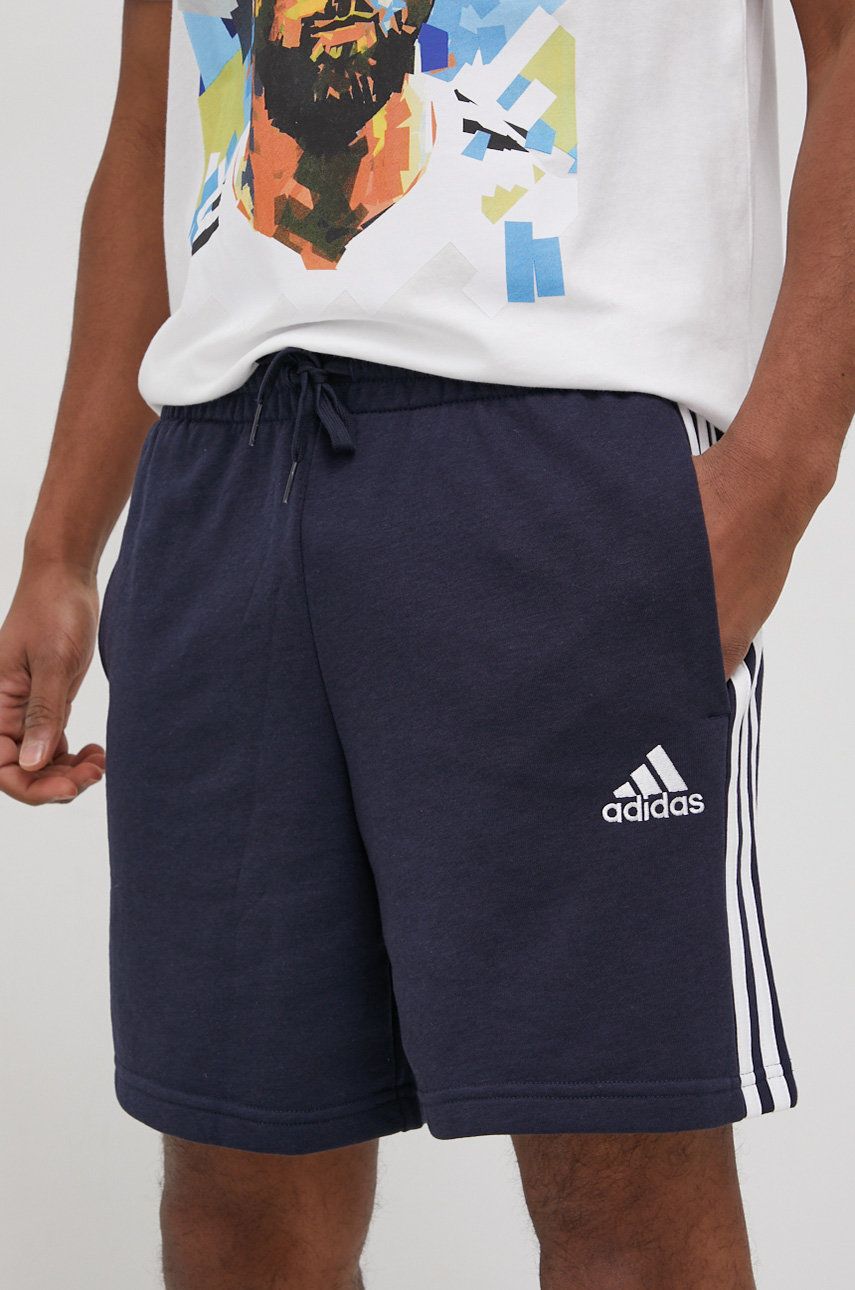 Къси панталони adidas Originals Essentials French Terry 3-Stripes Shorts Тъмно синьо | GK9598, 0