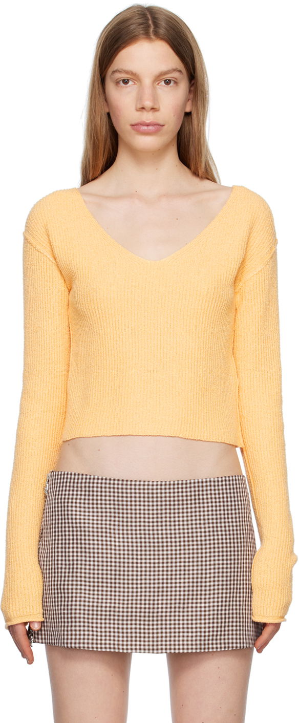 Пуловер Acne Studios V-Neck Sweater Оранжево
 | A60411-, 0