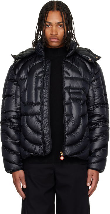 Пухо яке Casablanca Monogram Quilted Nylon Down Puffer Jacket Черно | M-AW25-OT-140-01, 0