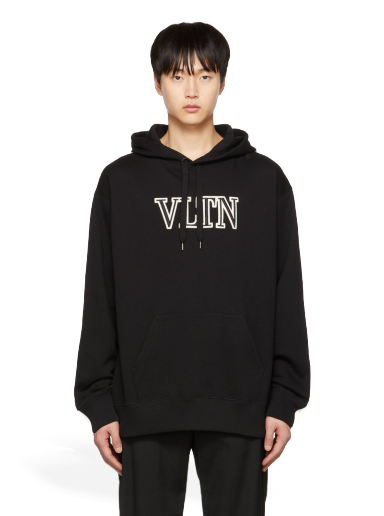 Суитчър Valentino Embroidered Patch Hoodie Черно | 1V3MF23C8Q3