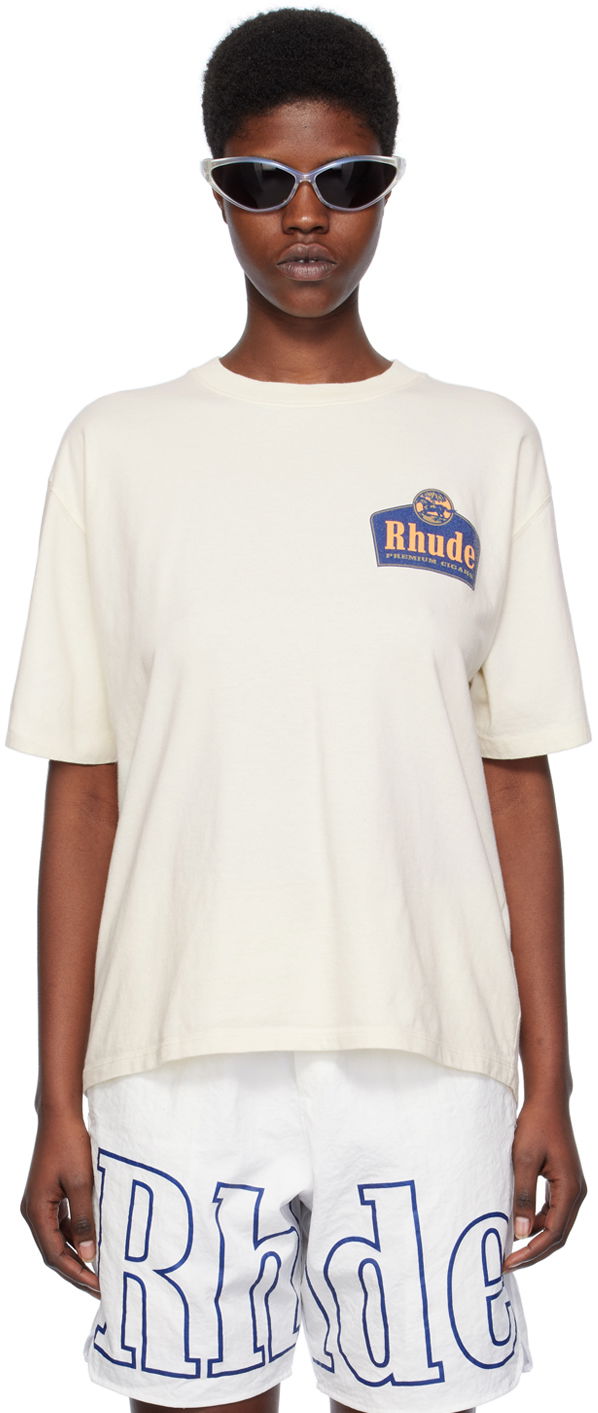 Тениска Rhude 'Grand Cru' T-Shirt "Off-White" Бежово | RHPS24TT05012611, 0