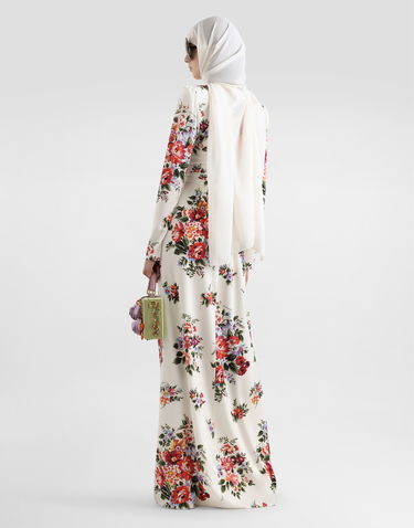 Pокля Dolce & Gabbana Flower Bouquet-print Charmeuse Dress Многоцветен | F610LTFSA8PHA5ZO, 2