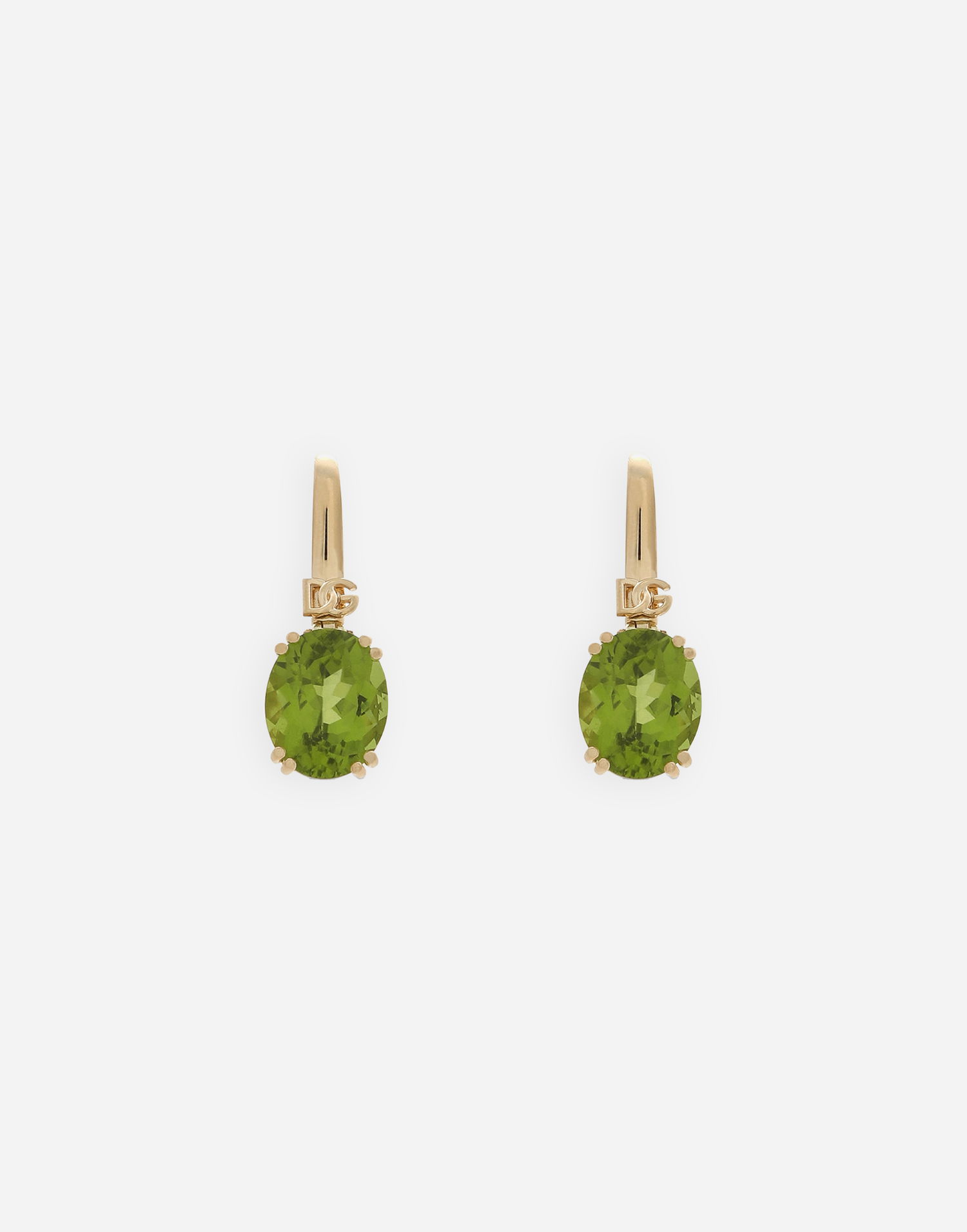 Обеци Dolce & Gabbana Anna Gold 18kt Earrings With Peridots Зелено | WEQA2GWPE01ZOO00, 0