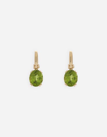 Обеци Dolce & Gabbana Anna Gold 18kt Earrings With Peridots Зелено | WEQA2GWPE01ZOO00, 0
