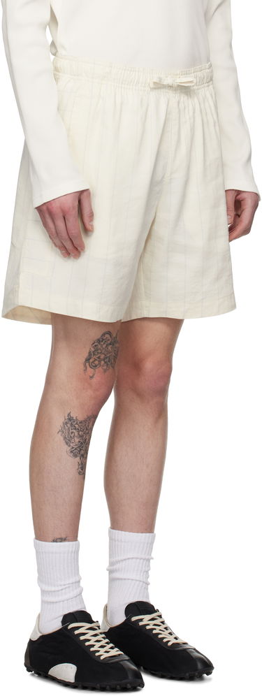 Къси панталони Wales Bonner Wales Bonner Garden Shorts Бяло | MS25TR23-VI02-0959 FLUID VISCO, 1