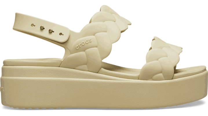Кецове и обувки Crocs Brooklyn Woven Low Sandals Бежово | 209977-212, 0