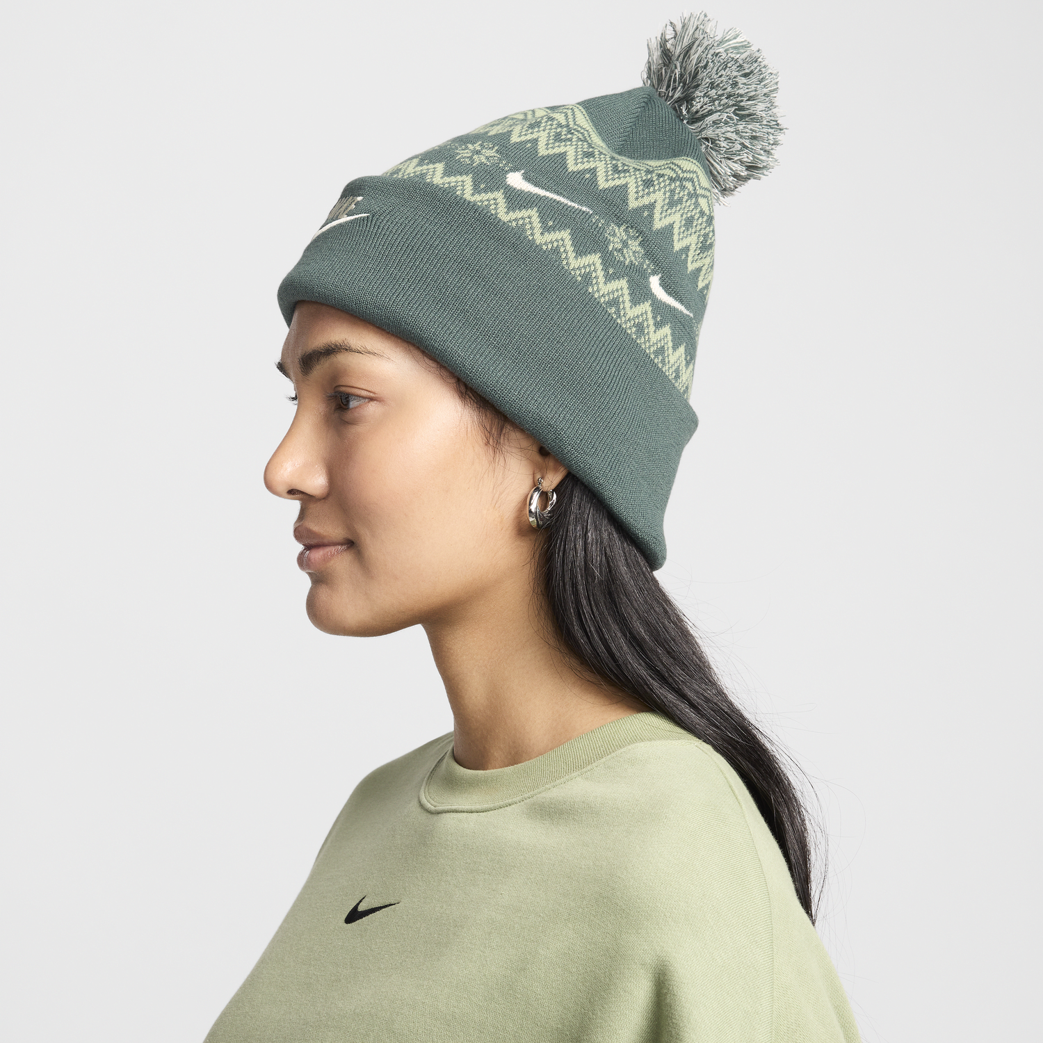 Шапка Nike Peak Beanie Зелено | HF0188-338, 1
