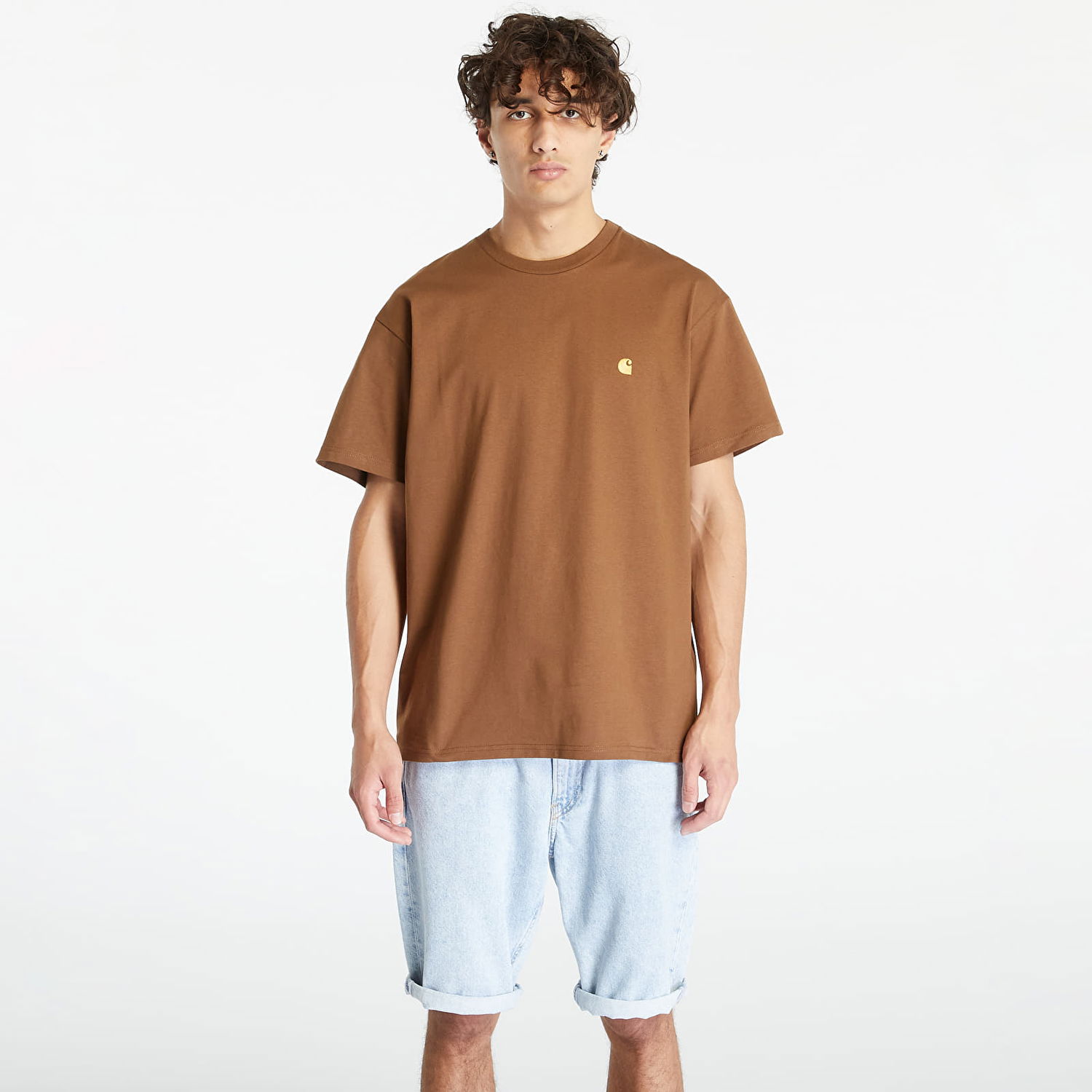 Тениска Carhartt WIP Short Sleeve Chase T-Shirt Brown Кафяво | I026391.1R0XX, 0
