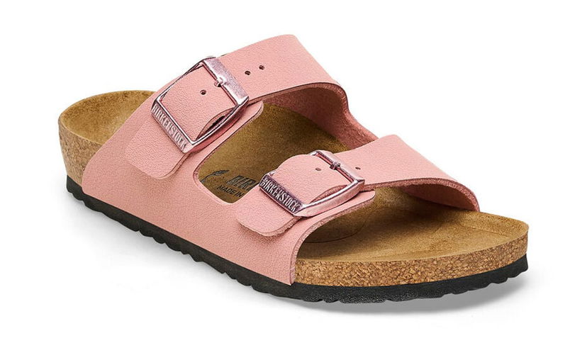 Кецове и обувки Birkenstock Arizona Kids Birko-Flor Birkibuc Regular Fit Sandals Розово | 1026412