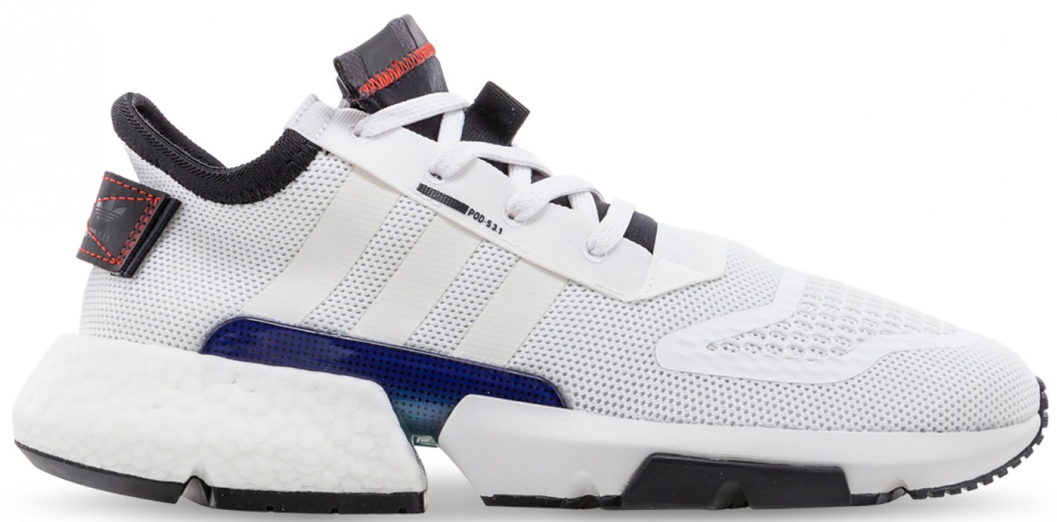 Кецове и обувки adidas Originals POD-S3.1 Cloud White Core Black Blue Shank Бяло | EE4857, 0