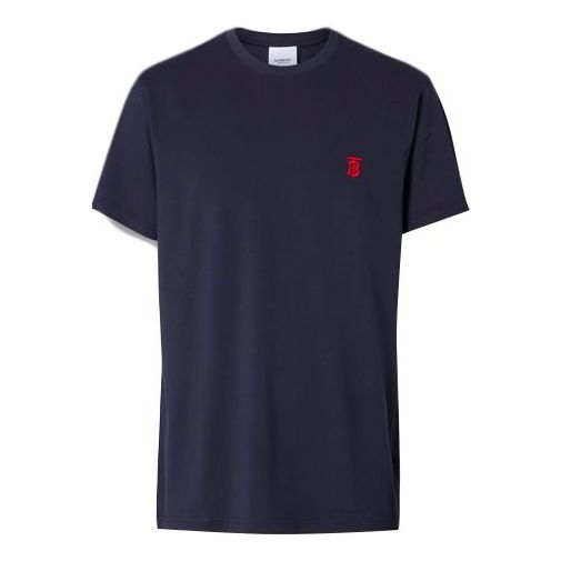 Тениска Burberry Monogram Motif Cotton T-Shirt Синьо | 80140221