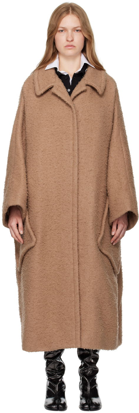 Палта Maison Margiela Wool Mohair Coat Кафяво | S51AA0353 S53497, 0