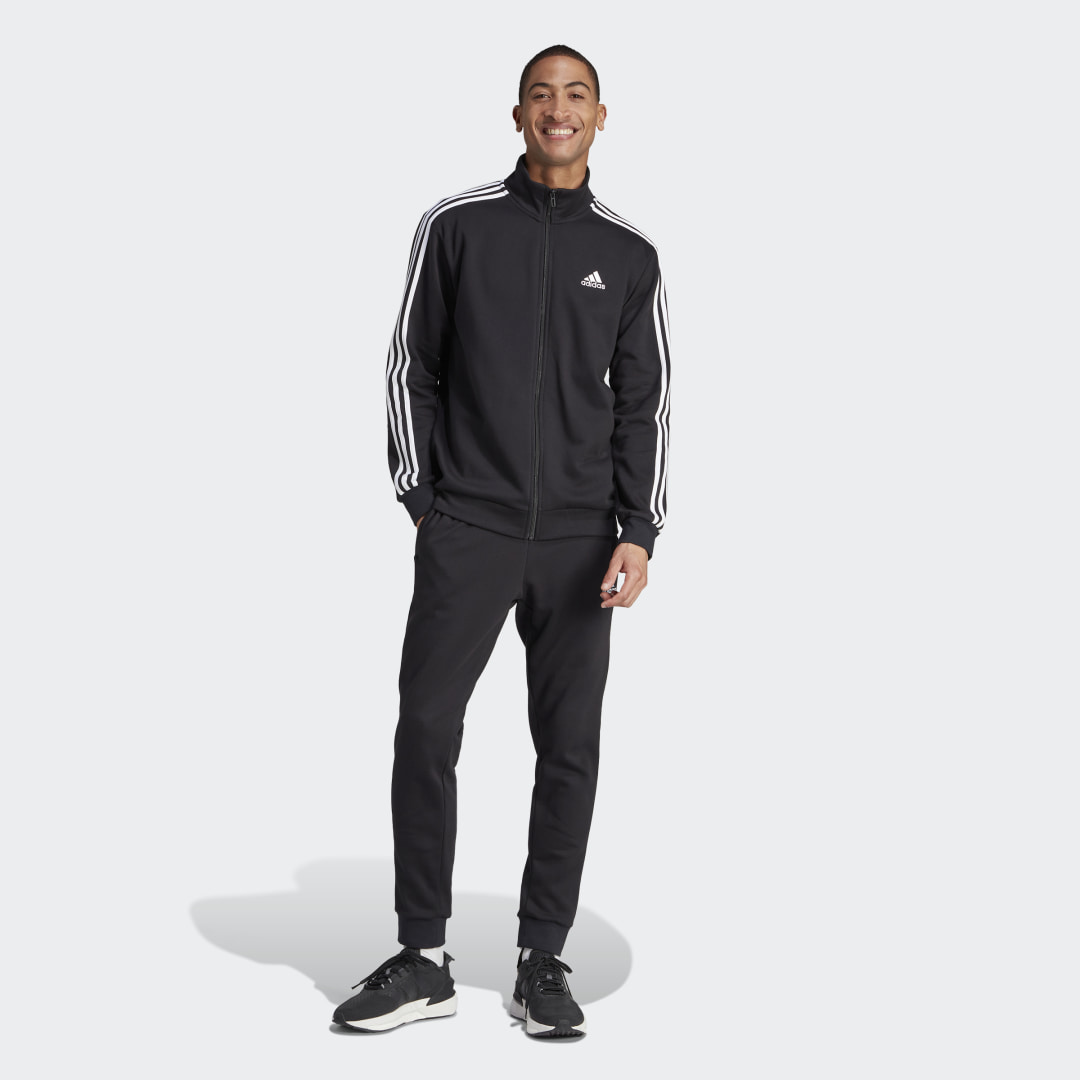 Спортни панталони adidas Originals Basic 3-Stripes Fleece Track Suit Черно | IJ6067, 1