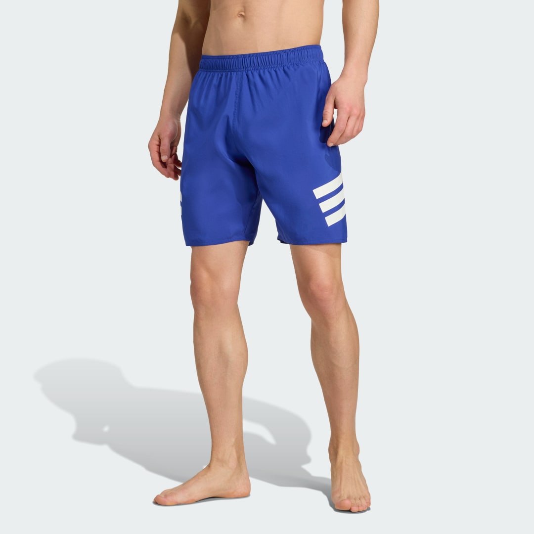 Къси панталони adidas Performance 3-Stripes 8-Inch Swim Shorts Синьо | JX5021, 0
