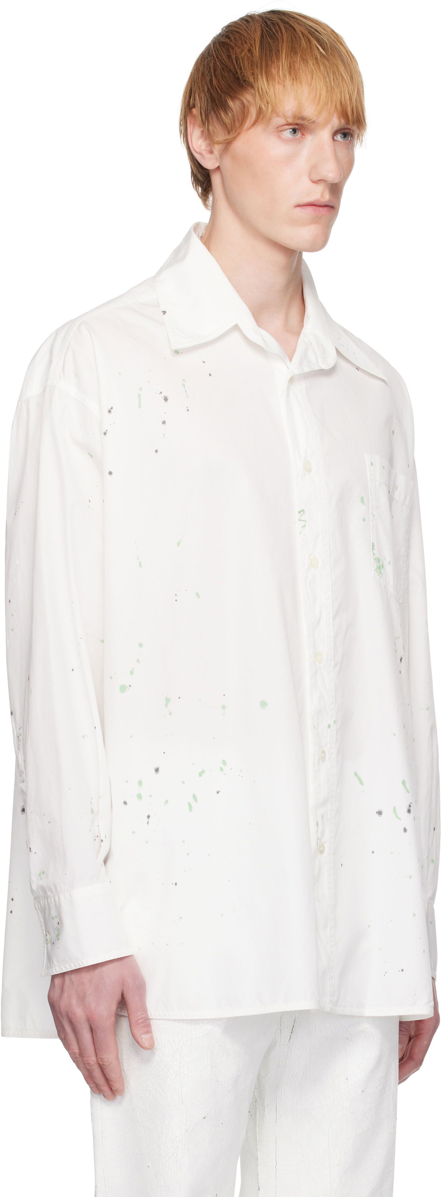 Риза Maison Margiela MM6 Maison Margiela Painter Shirt Бяло | SH2DT0022 M35458, 1