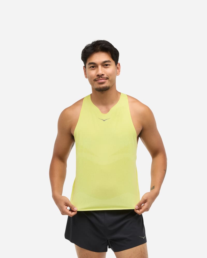 Потник Hoka One One Race Day Singlet Жълто | 1164154-HKCT, 0