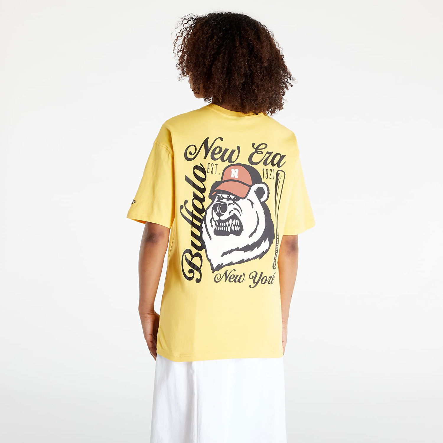 Тениска New Era Heritage Bear Graphic Oversized T-Shirt Жълто | 60332232, 0
