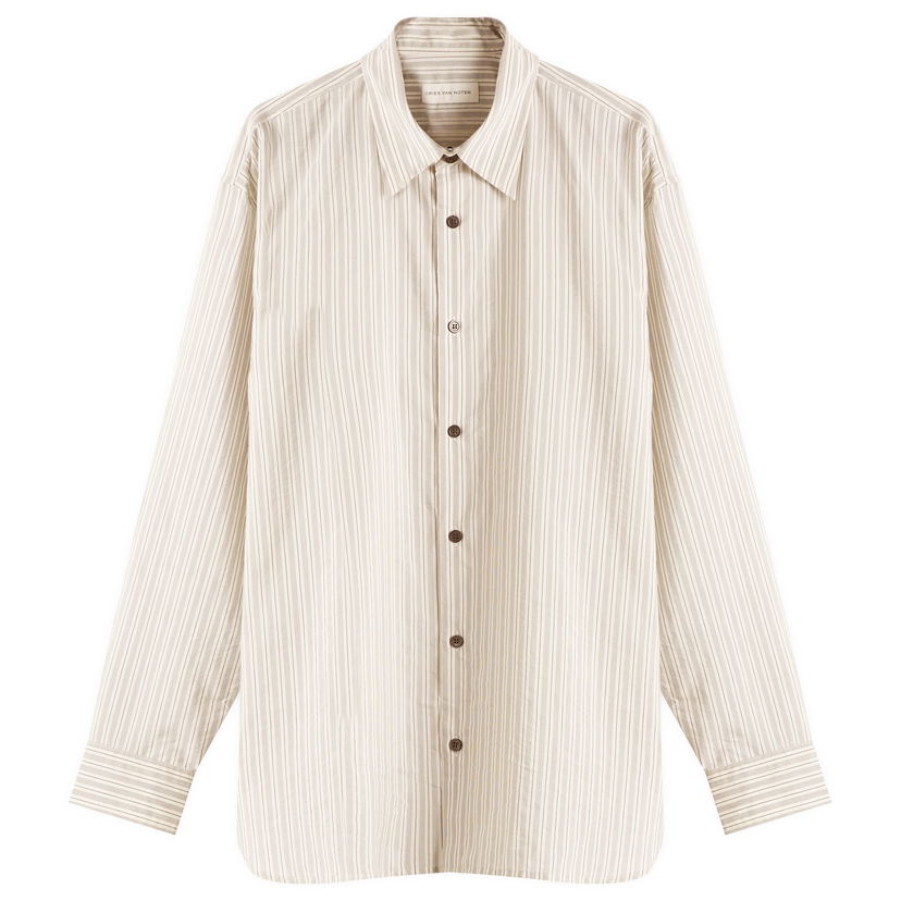Риза Dries Van Noten Croom Stripe Long Sleeve Shirt Бежово | 251-020732-1524-800