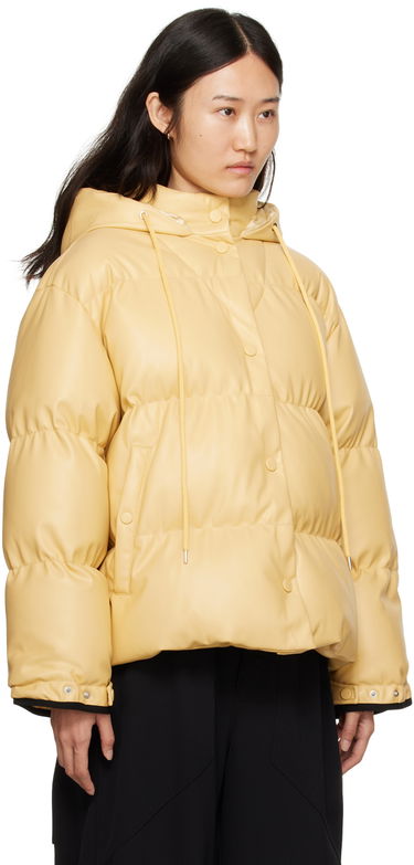 Пухо яке Stella McCartney Stella McCartney Faux-Leather Puffer Jacket Черно | 6800773BU393, 4