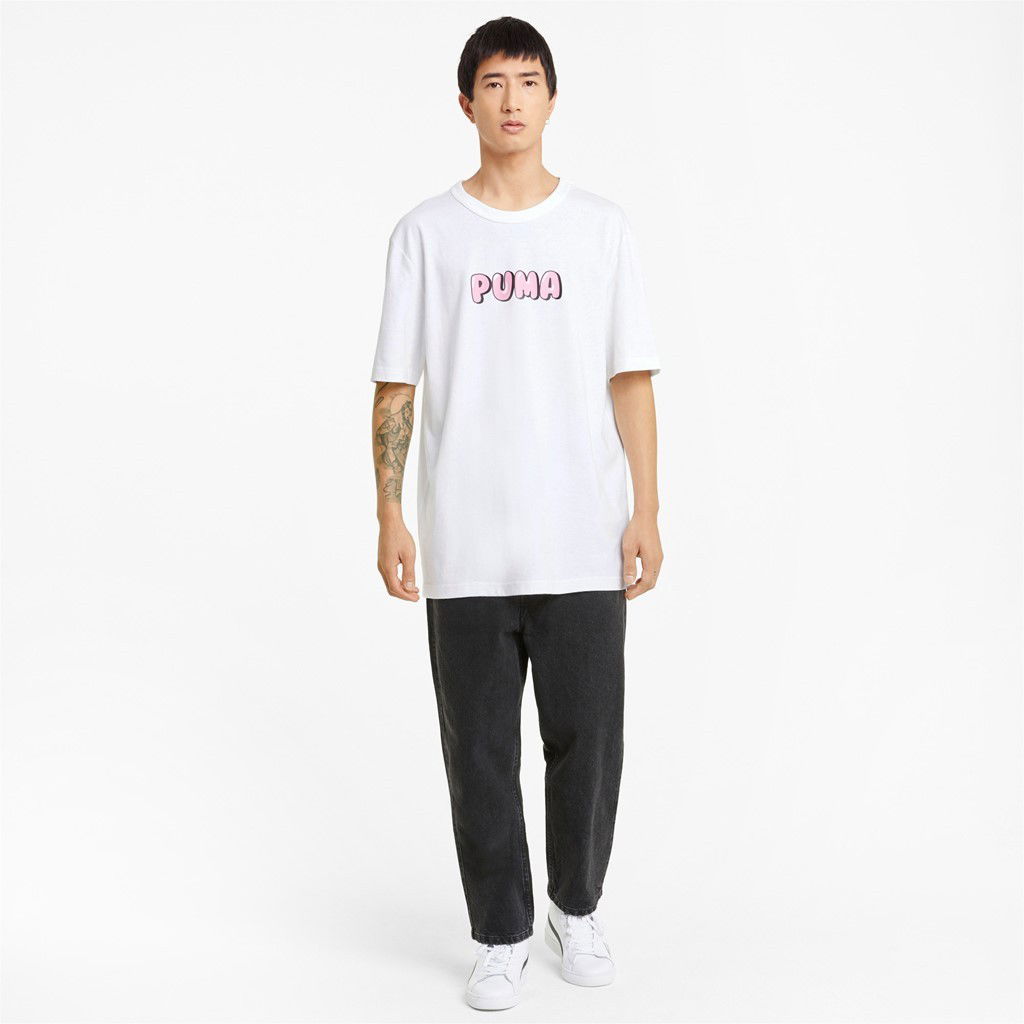 Тениска Puma Downtown Graphic Tee L Бяло | 530899-02, 1