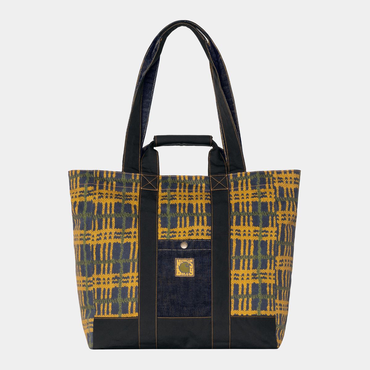 Голяма пазарска чанта Carhartt WIP Nicholas Daley ND Tartan Print Record Bag Многоцветен | I034914_3, 0