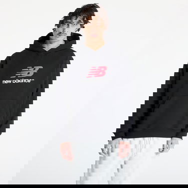 Суитчър New Balance Athletics French Terry Logo Hoodie Черно | MT51512BK, 0