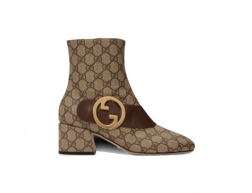 Кецове и обувки Gucci Interlocking G Blondie Boots "Beige" Бежово | 701706 9I650