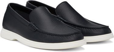 Кецове и обувки BOSS BOSS Tumbled Leather Loafers Черно | 50536173, 3