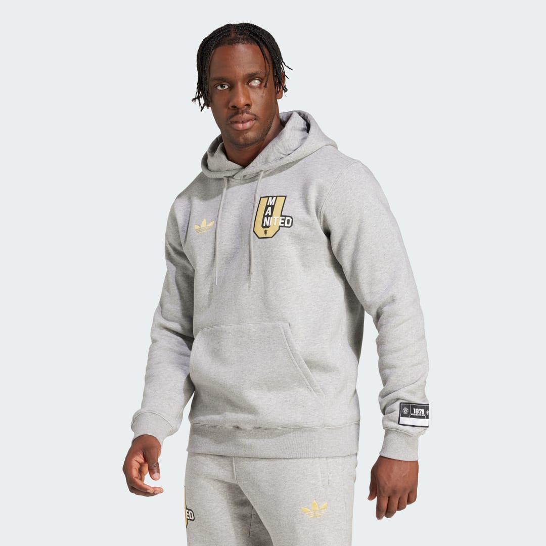 Суитчър adidas Performance Manchester United VRCT Hoodie Сиво | JF0368, 0