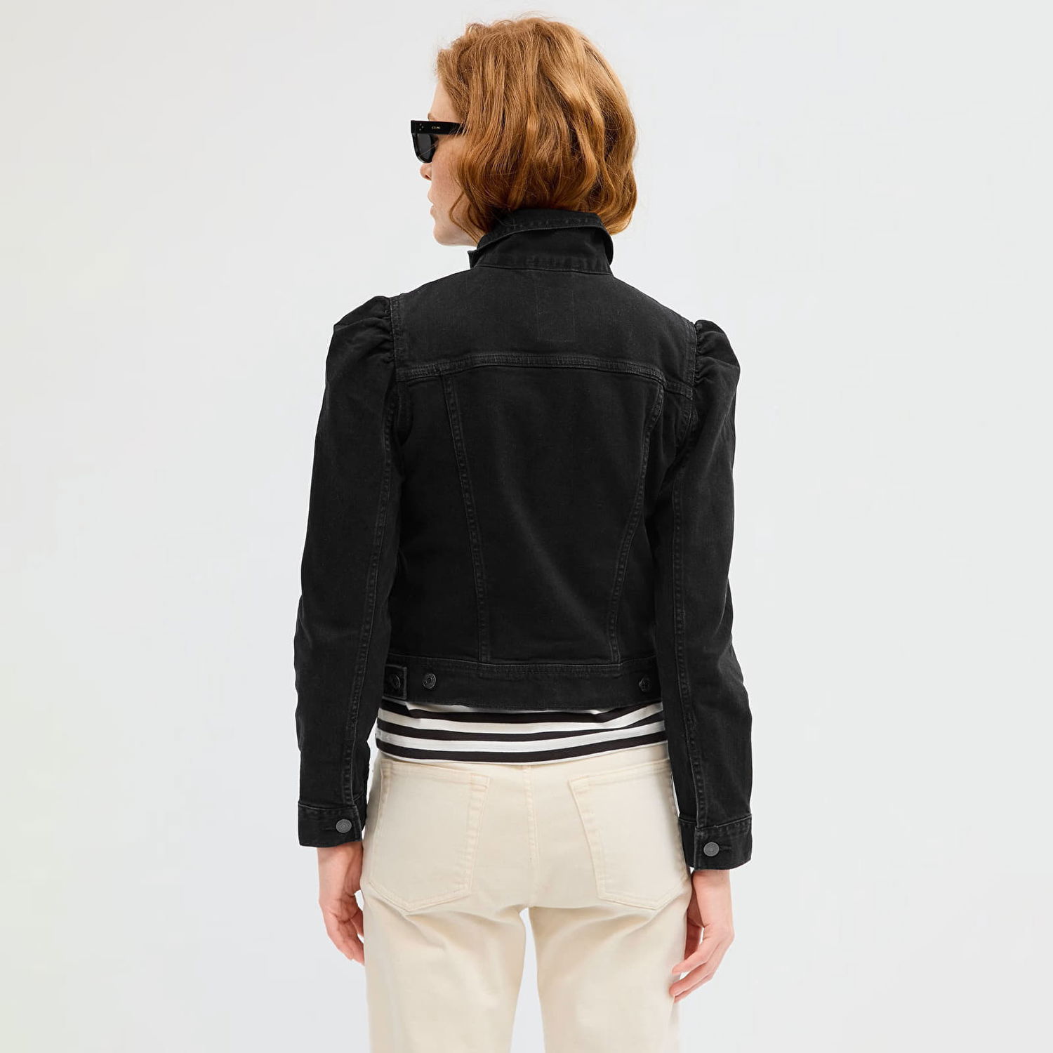 Яке GAP Puff Sleeves Denim Jacket Black Wash Черно | 635632-00, 1
