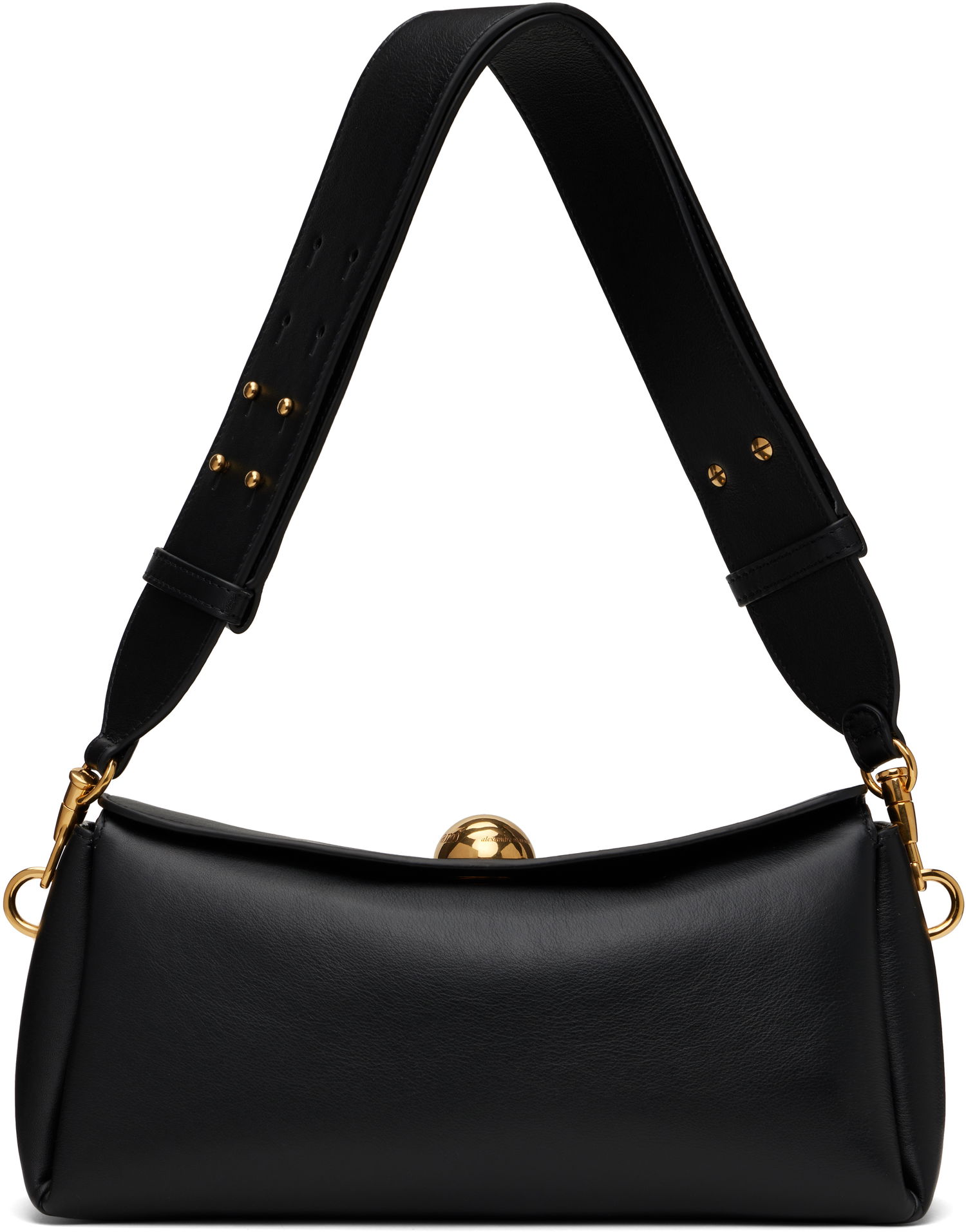 Дамска чанта AMI AMI Paris Leather Carrousel Bag Черно | ULL027.AL0103, 0