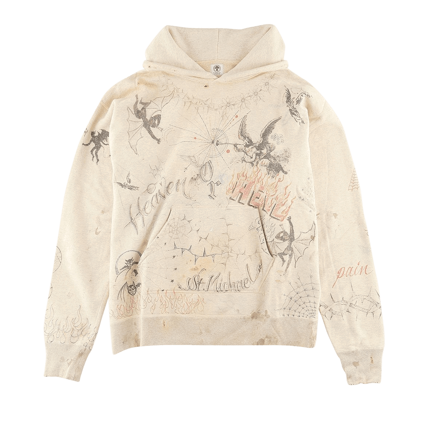 Суитчър Saint Michael Graffiti Hoodie Бежово | SM A21 0000 056, 0