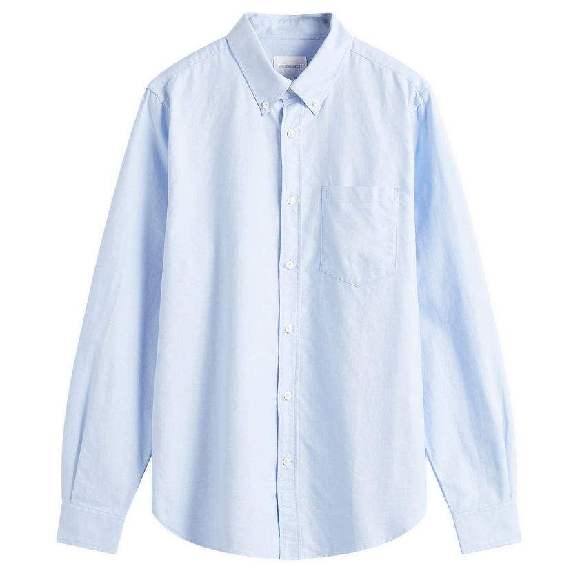 Риза NORSE PROJECTS Standard Oxford Shirt Синьо | N40-0805-7105