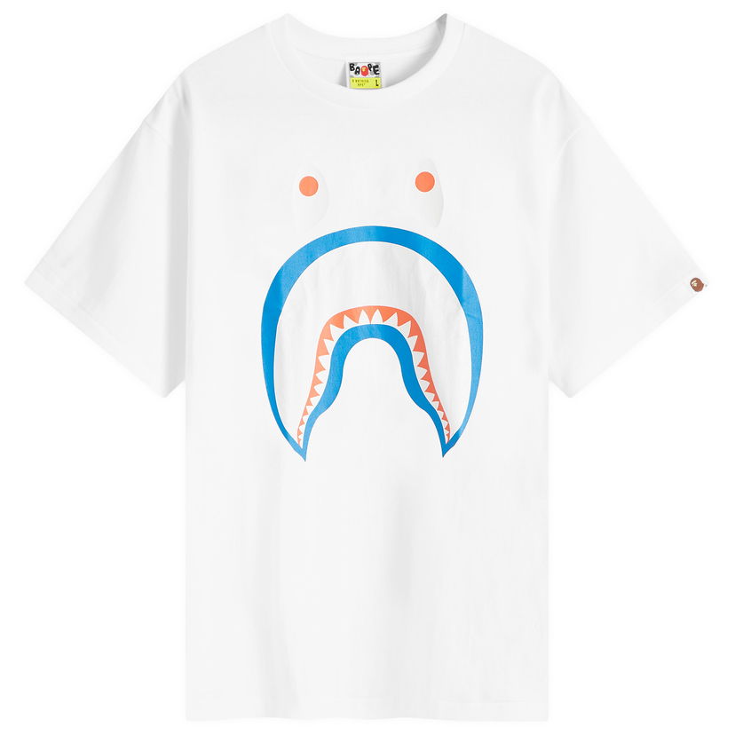 Тениска BAPE Colours Shark PONR T-Shirt Бяло | 001TEK301016M-WHT