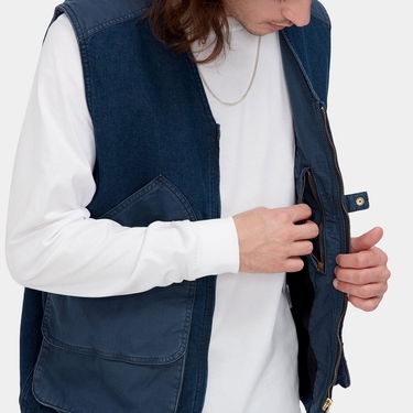 Жилетка Carhartt WIP Alma Vest "Blue stone washed" Тъмно синьо | I031929_01_06, 4