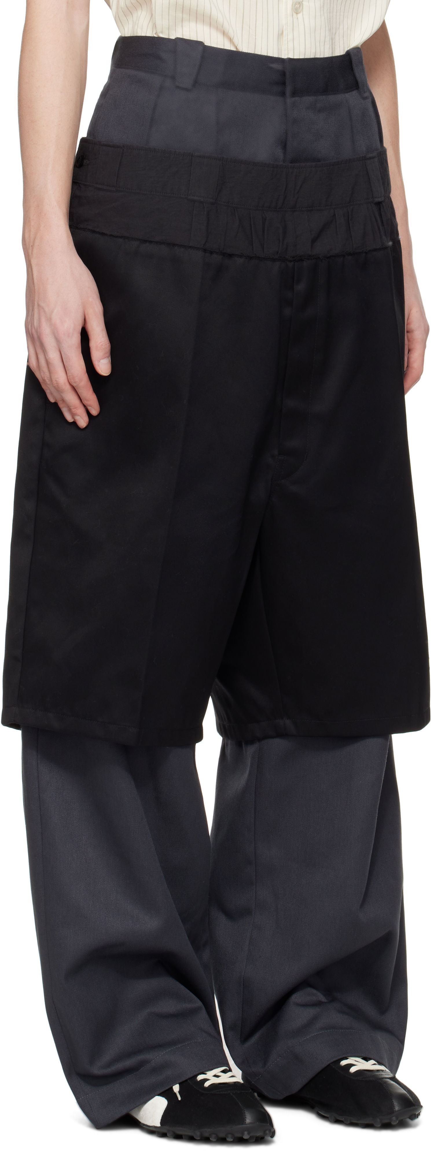 Панталони Maison Margiela Maison Margiela Layered Trousers Черно | S51KA0604 MTN067, 1