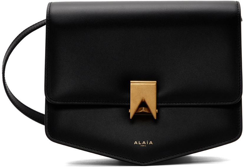 Чанта през рамо Alaïa 'Le Papa' Black Leather Shoulder Bag Черно | AA1S01422CA191