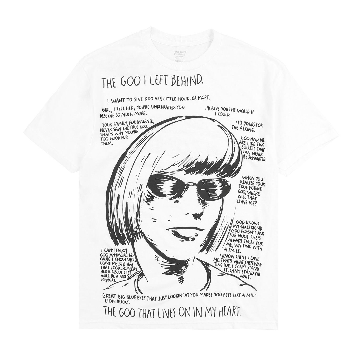 Тениска Pleasures The Goo Бяло | P23SY018-WHITE, 0